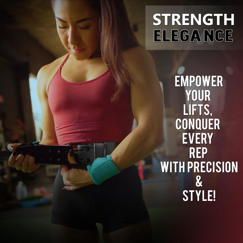 Weight Lifting Belt 6Inch Leather Belt with Free Wrap - Foam Padded Back Support Gym Belt for Bodybuilding Squat Deadlift Weight Belt, Weightlifting Belt Men Women