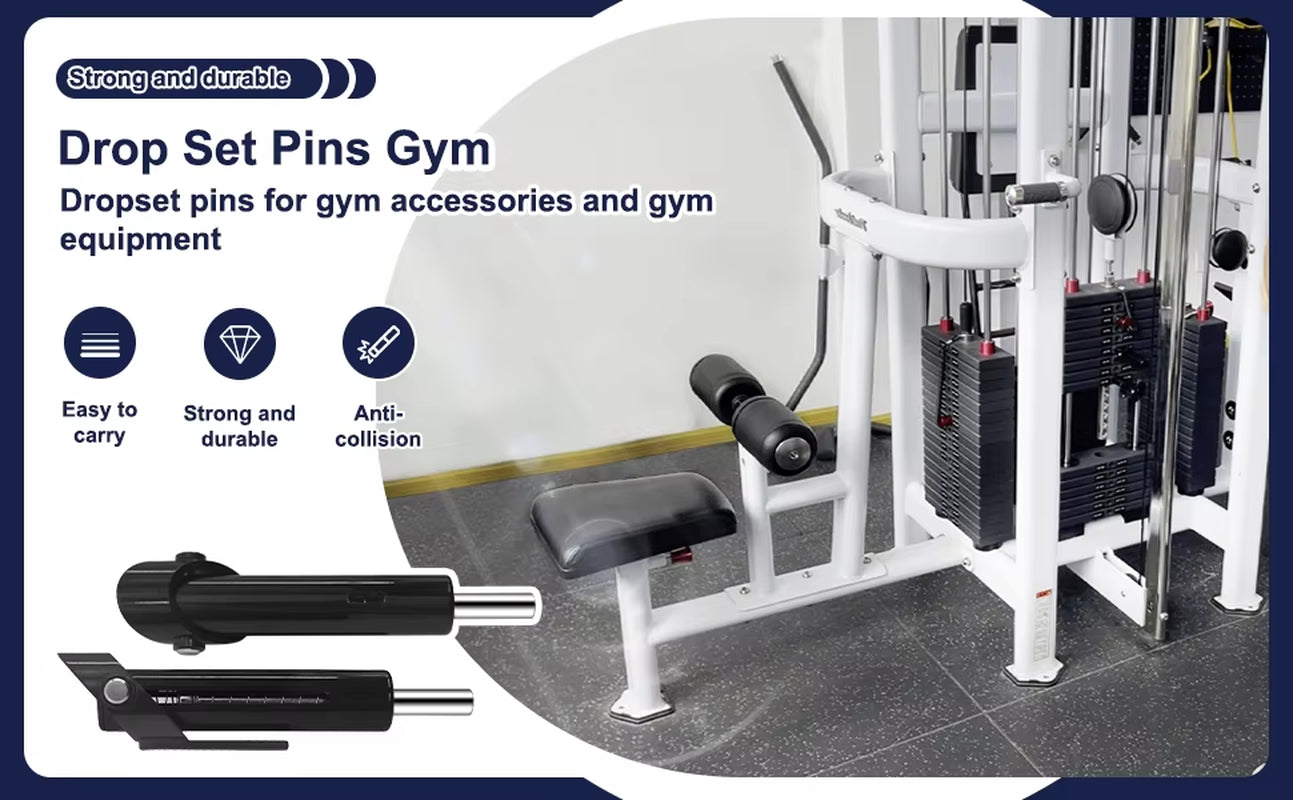 Drop Set Pins Gym Decrease Reduce Increase Extend Strack Weight Pin Accessories Performance Dropset