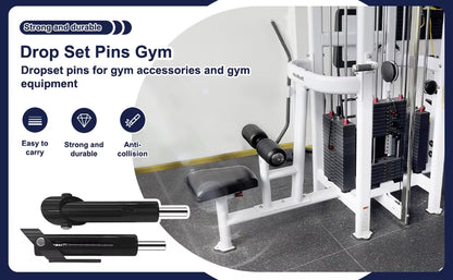 Drop Set Pins Gym Decrease Reduce Increase Extend Strack Weight Pin Accessories Performance Dropset